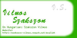 vilmos szakszon business card